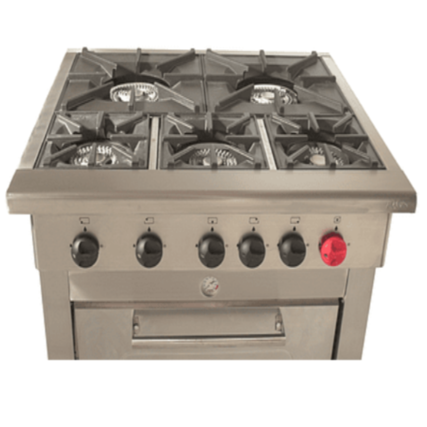 Cocina Industrial 5 Platos y Horno GLP