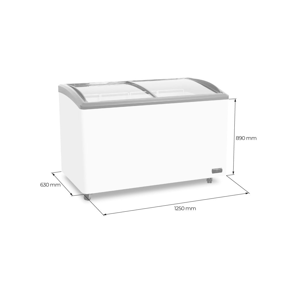 Congelador Profesional Vidrio Curvo 336 Litros